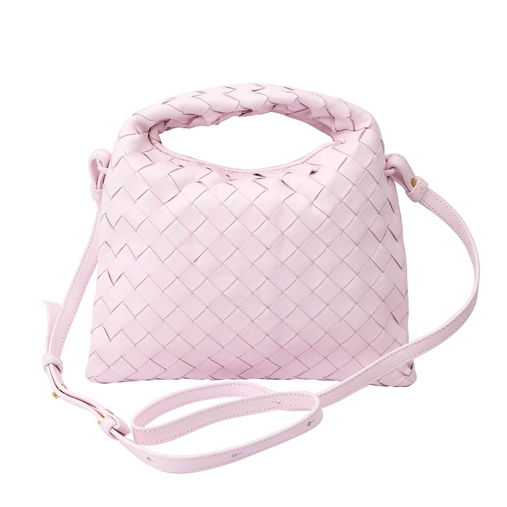 UNUSED ITEM | Bottega Veneta Mini Hop Intrecciato Leather 2-Way Shoulder Bag  Pink