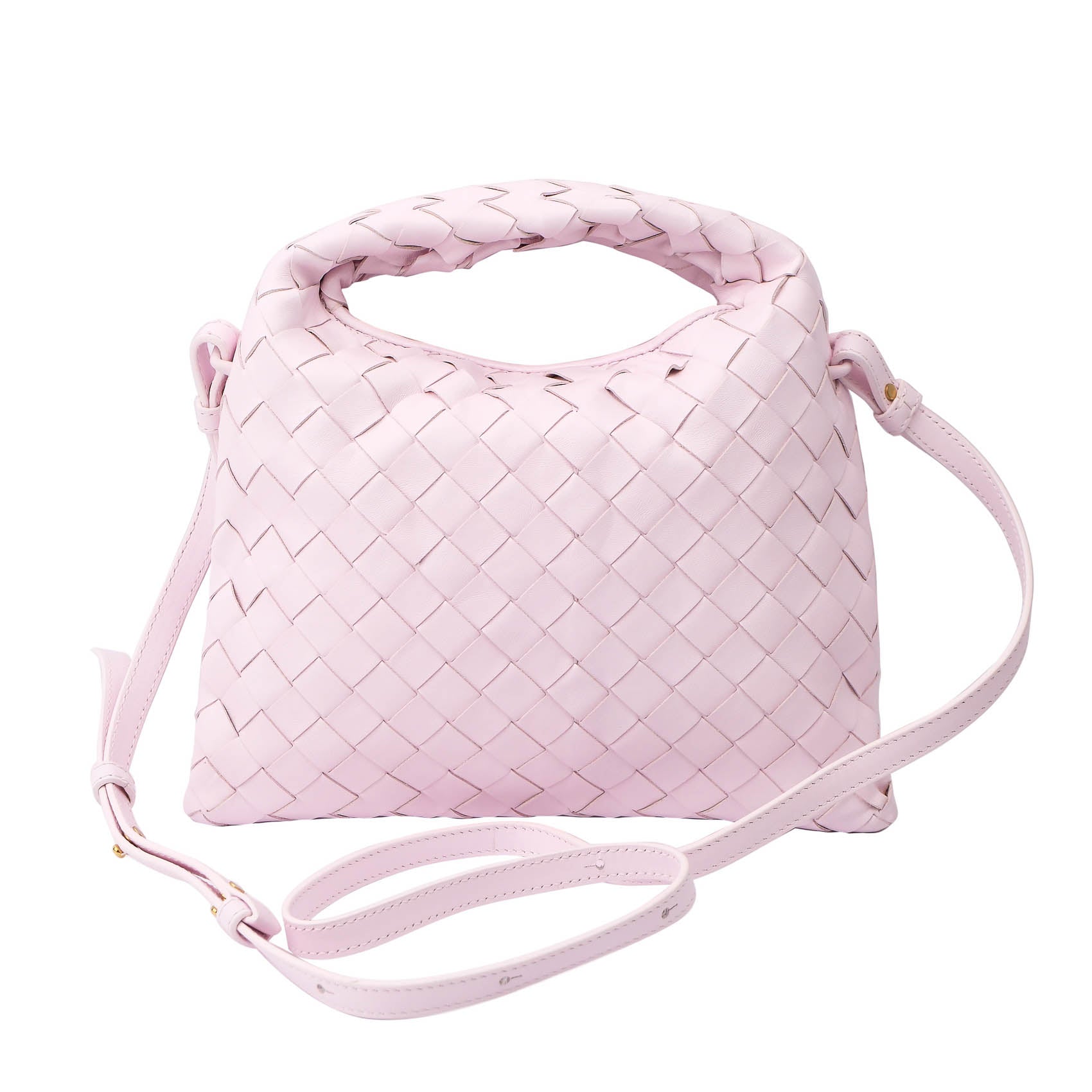 UNUSED ITEM | Bottega Veneta Mini Hop Intrecciato Leather 2-Way Shoulder Bag  Pink