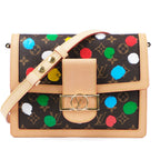 UNUSED ITEM | Louis Vuitton x Yayoi Kusama Monogram Sac Dauphine MM M46431 - Brown Multicolor (RFID Chip & Box)