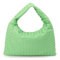 Bottega Veneta Intrecciato Hobo Shoulder Bag Nappa Leather Parakeet Green