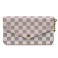 Louis Vuitton Pochette Felicie Damier Azur White Canvas Shoulder Bag - RFID Chip N40491