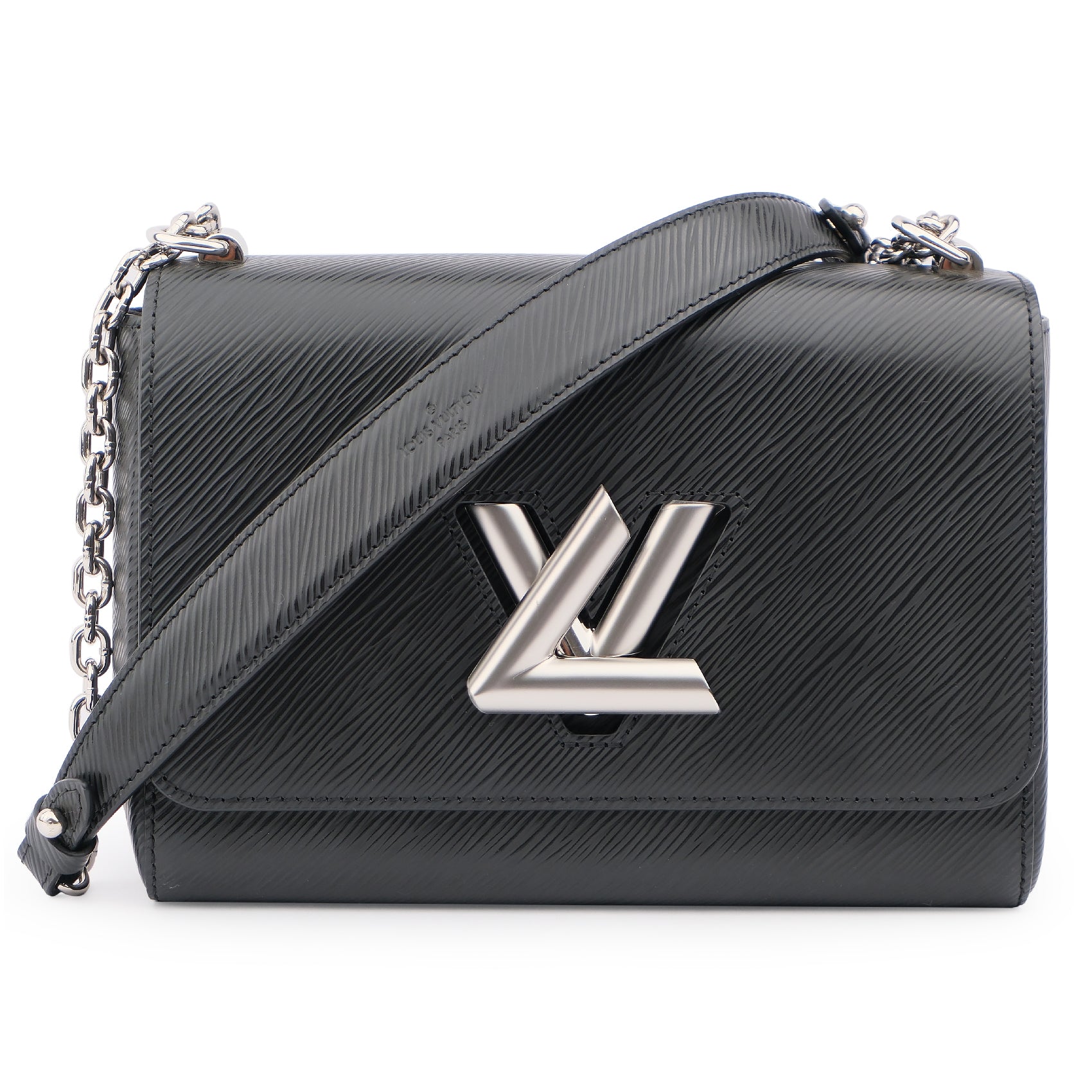 Louis Vuitton Twist MM M50282 Epi Leather Black Silver Hardware Shoulder Bag