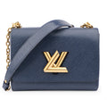 Louis Vuitton Twist MM Epi Leather Blue Shoulder Bag M53090