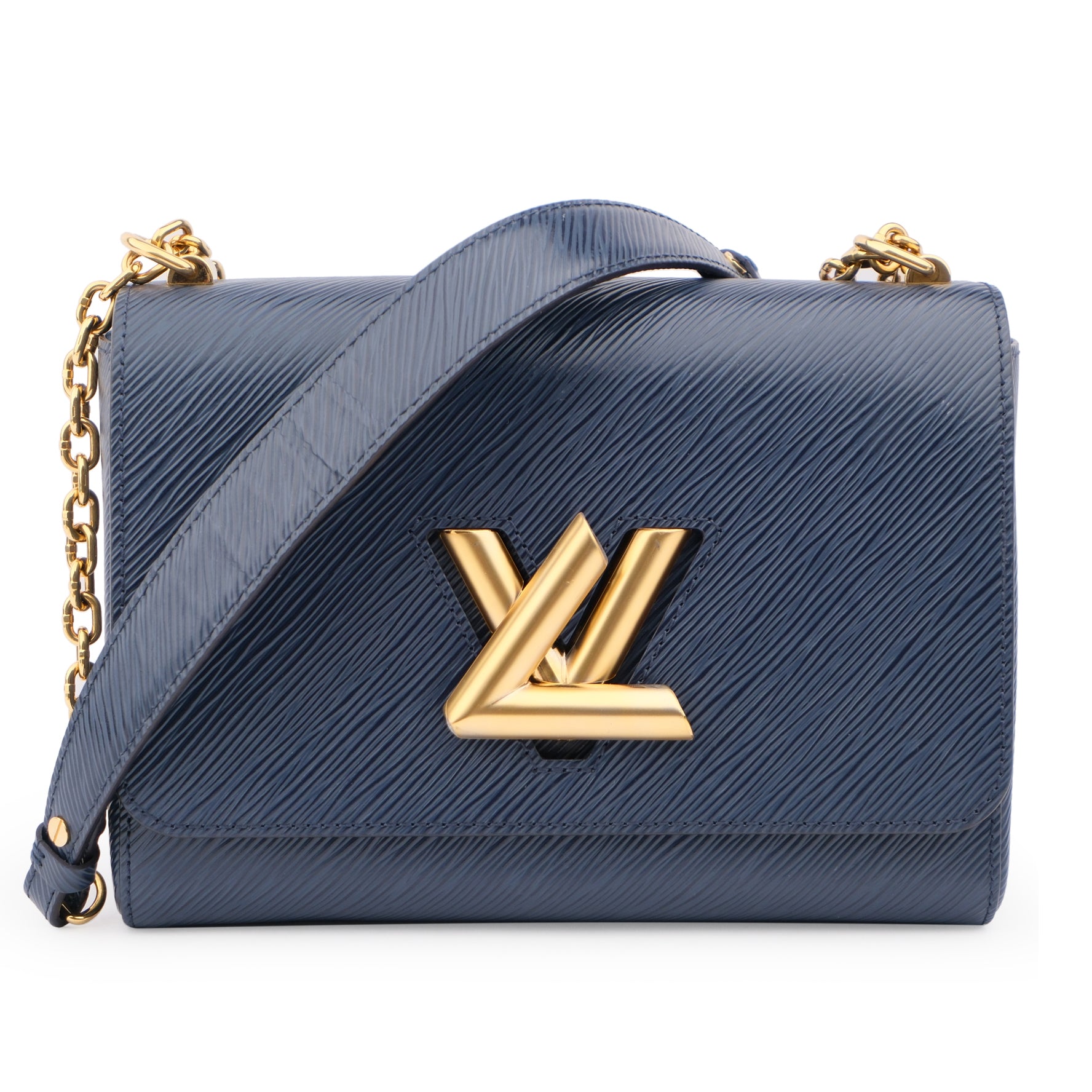 Louis Vuitton Twist MM Epi Leather Blue Shoulder Bag M53090