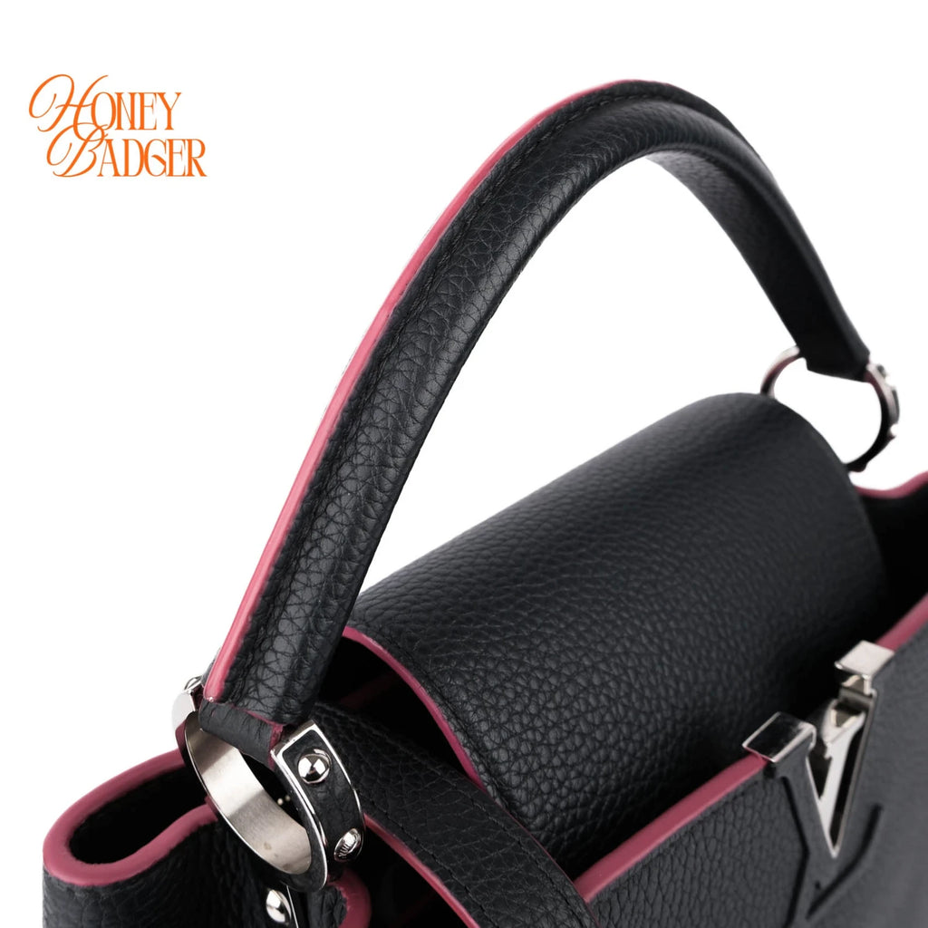 Louis Vuitton Capucines BB Taurillon Leather Navy Pink Edge Rank A