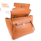 Celine Belt Bag Mini Tan Brown Calfskin Leather 2-Way Bag Rank AB
