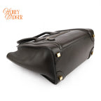 Celine Luggage Medium Grained Calfskin Brown Rank A