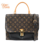 Louis Vuitton Marignan Monogram Canvas Noir Leather Gold Hardware Rank A