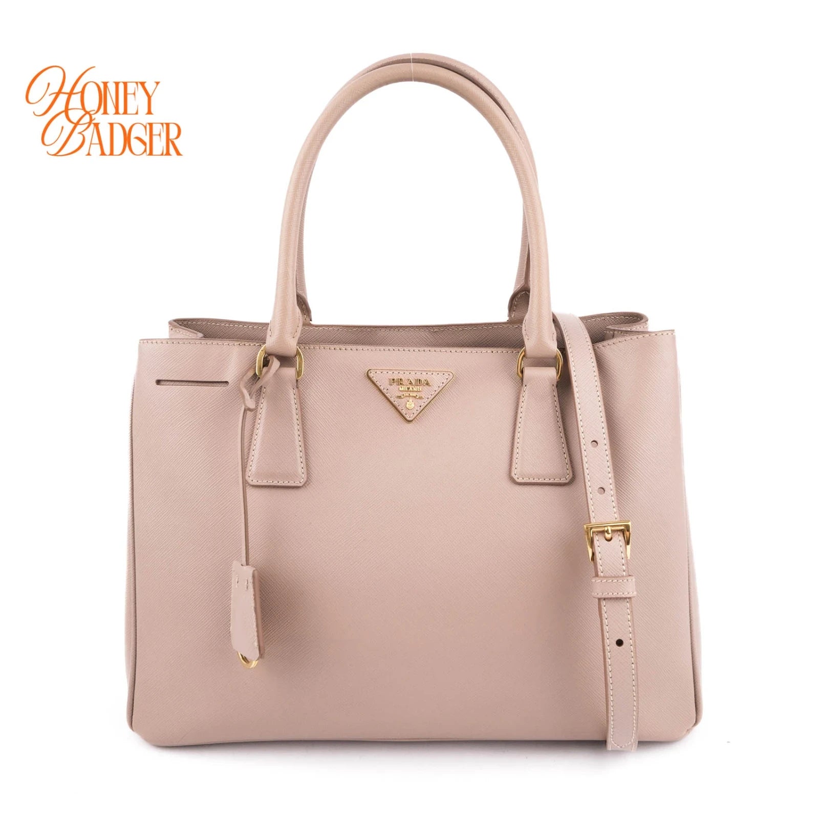 Prada Galleria Medium Saffiano Leather Beige Rank A
