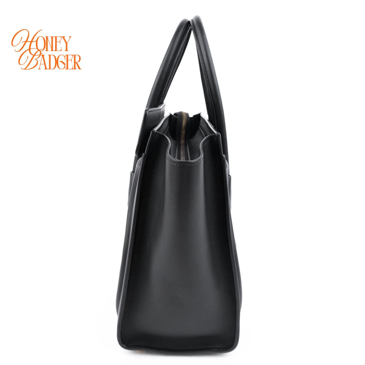 Celine Luggage Micro Smooth Leather Black Gold Hardware Rank A