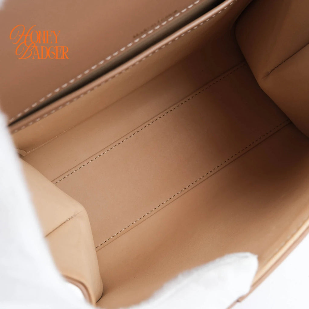 Delvaux Brillant Mini Box Calf Vison Gold Hardware Rank A
