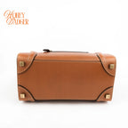 Celine Luggage Micro Smooth Calfskin Brown Gold Hardware Rank B
