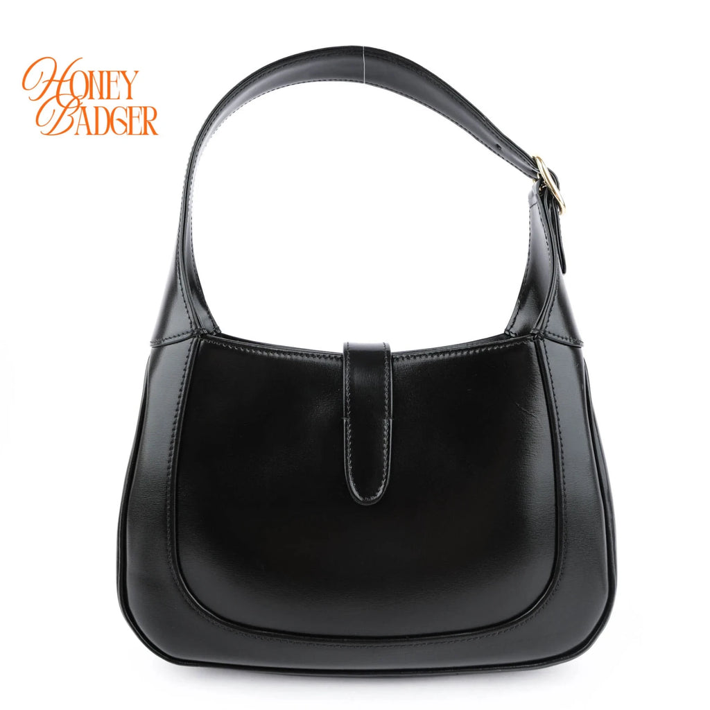 Gucci Jackie 1961 Medium Smooth Leather Black Gold Hardware Rank S
