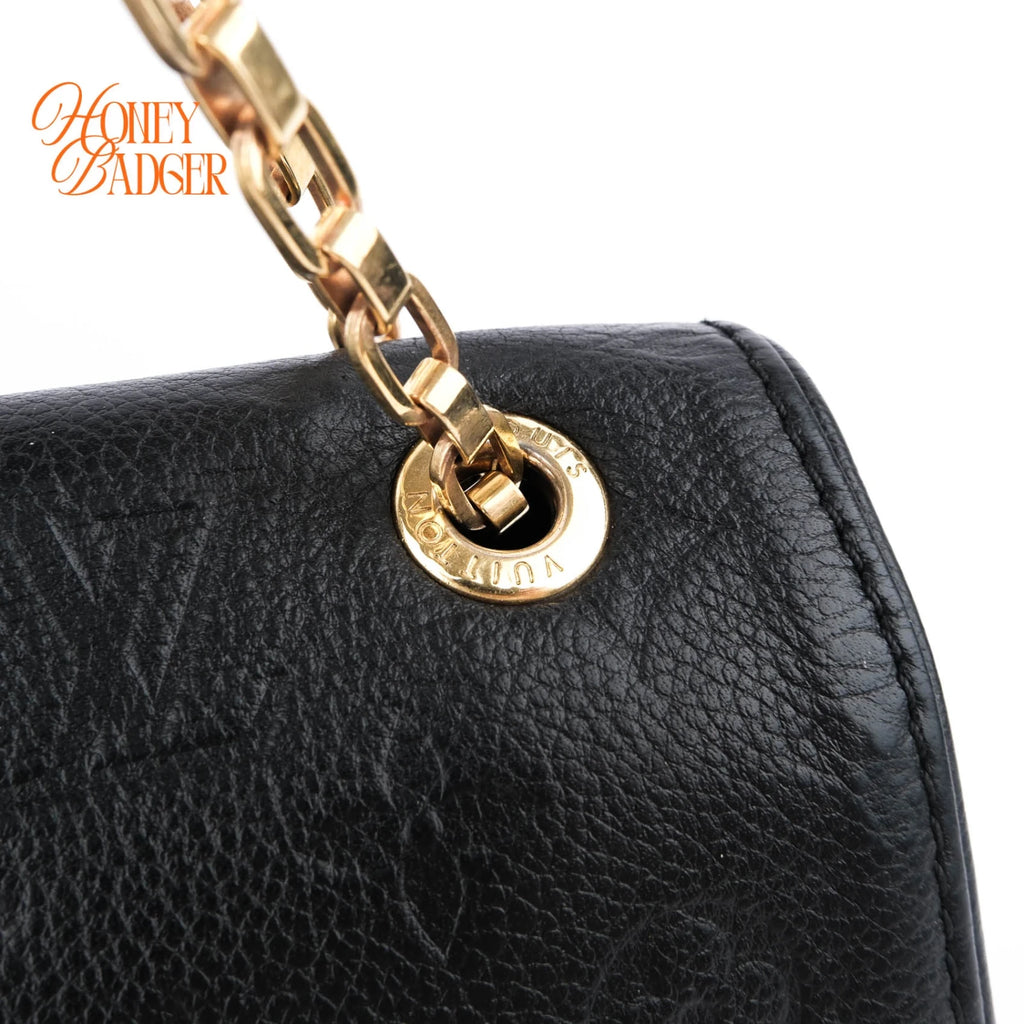 Louis Vuitton Saint-Germain MM Monogram Empreinte Noir Gold Hardware Rank A