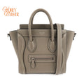 Celine Luggage Nano Grained Calfskin Taupe Rank A