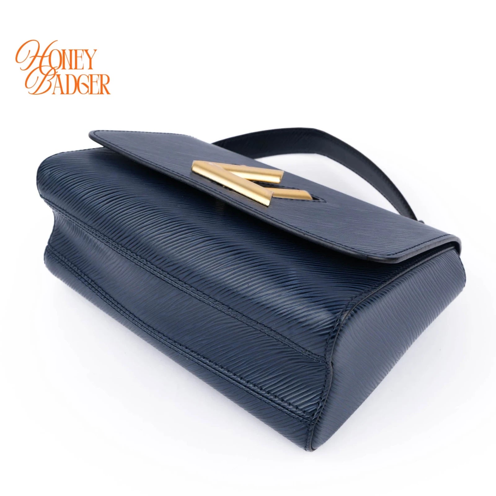 Louis Vuitton Twist MM Epi Leather Navy Gold Hardware Rank A