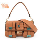 Fendi Multi-Pocket Baguette Smooth Leather Camel Rank A