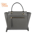 Celine Belt Bag Micro Grained Calfskin Grey Gold Hardware Rank A