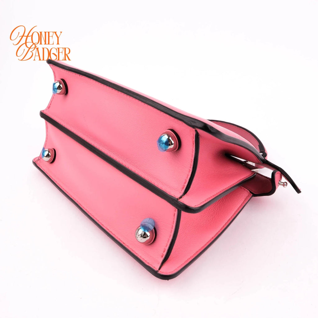 Fendi Peekaboo ISeeU Mini Leather Pink Silver Hardware Rank A