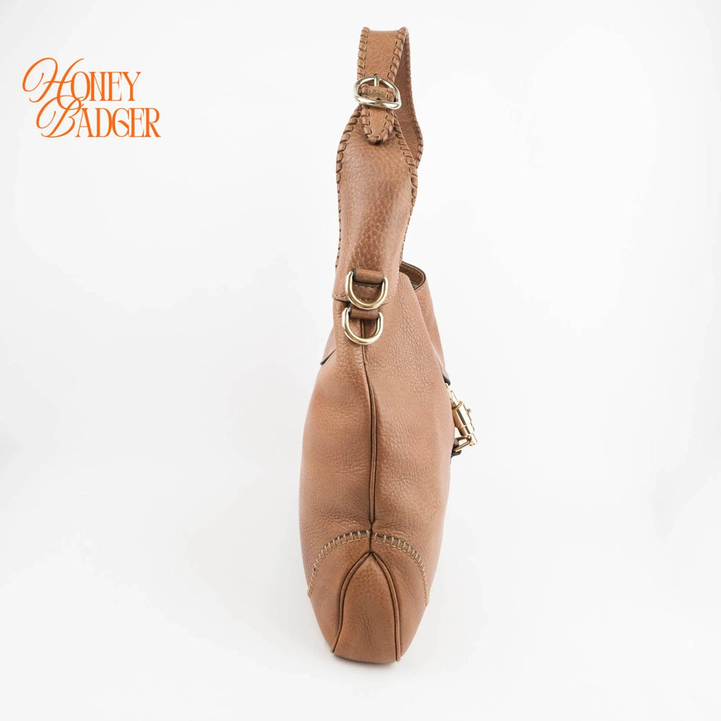 Gucci Jackie Hobo 2-Way Brown Leather Grade A