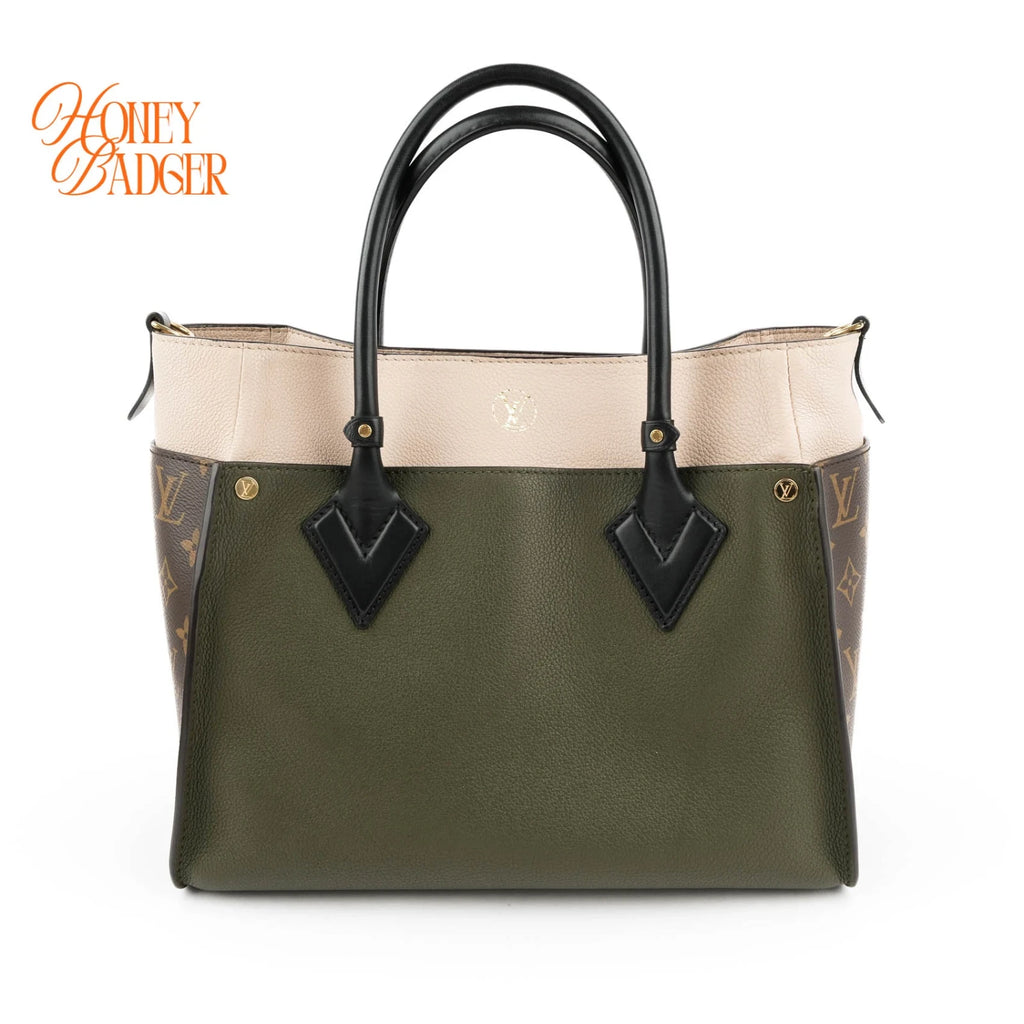 Louis Vuitton On My Side MM Monogram & Leather 2WAY Handbag Green