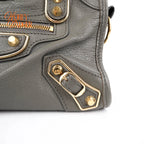 Balenciaga Giant 12 Gold Mini City Lambskin Gris Fossile Rank A