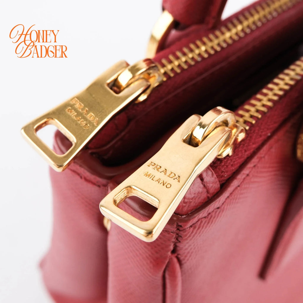 Prada Galleria Mini Red Saffiano Leather Grade A