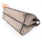 Fendi Peekaboo ISeeU Medium Calfskin Dove Grey Gold Hardware Rank A