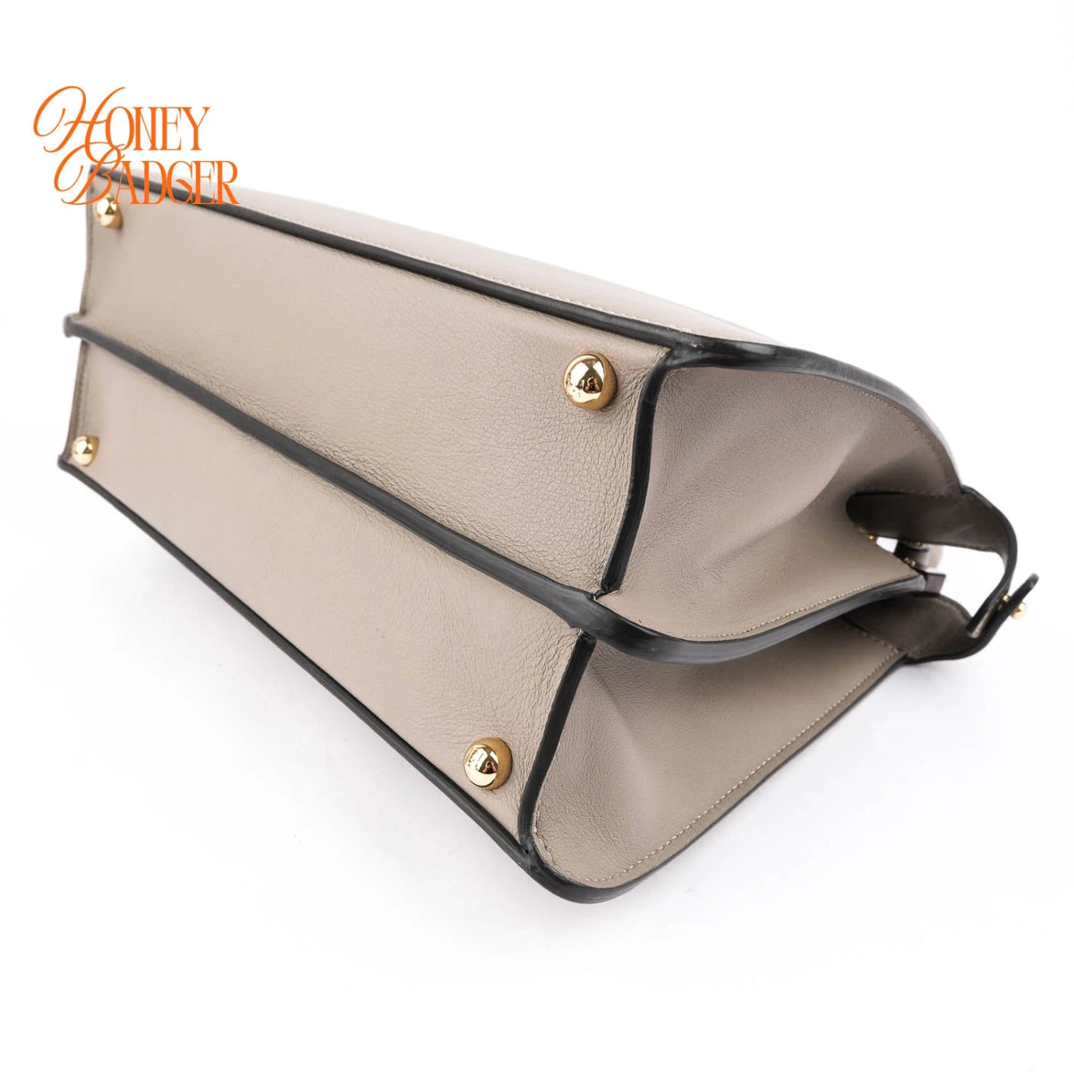Fendi Peekaboo ISeeU Medium Calfskin Dove Grey Gold Hardware Rank A