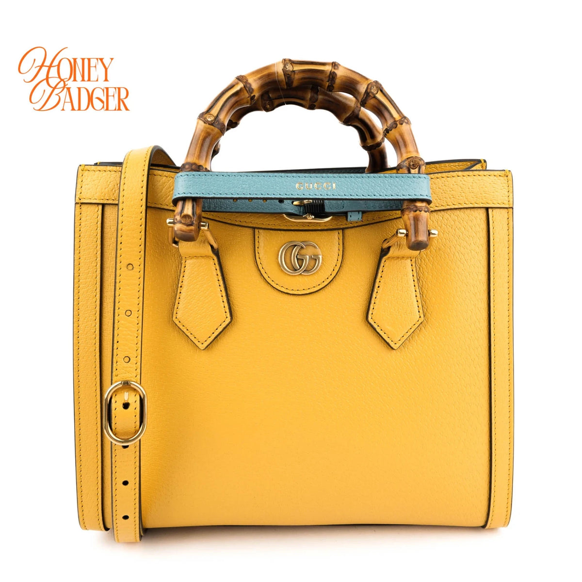 Gucci Diana Small Leather Yellow Rank S