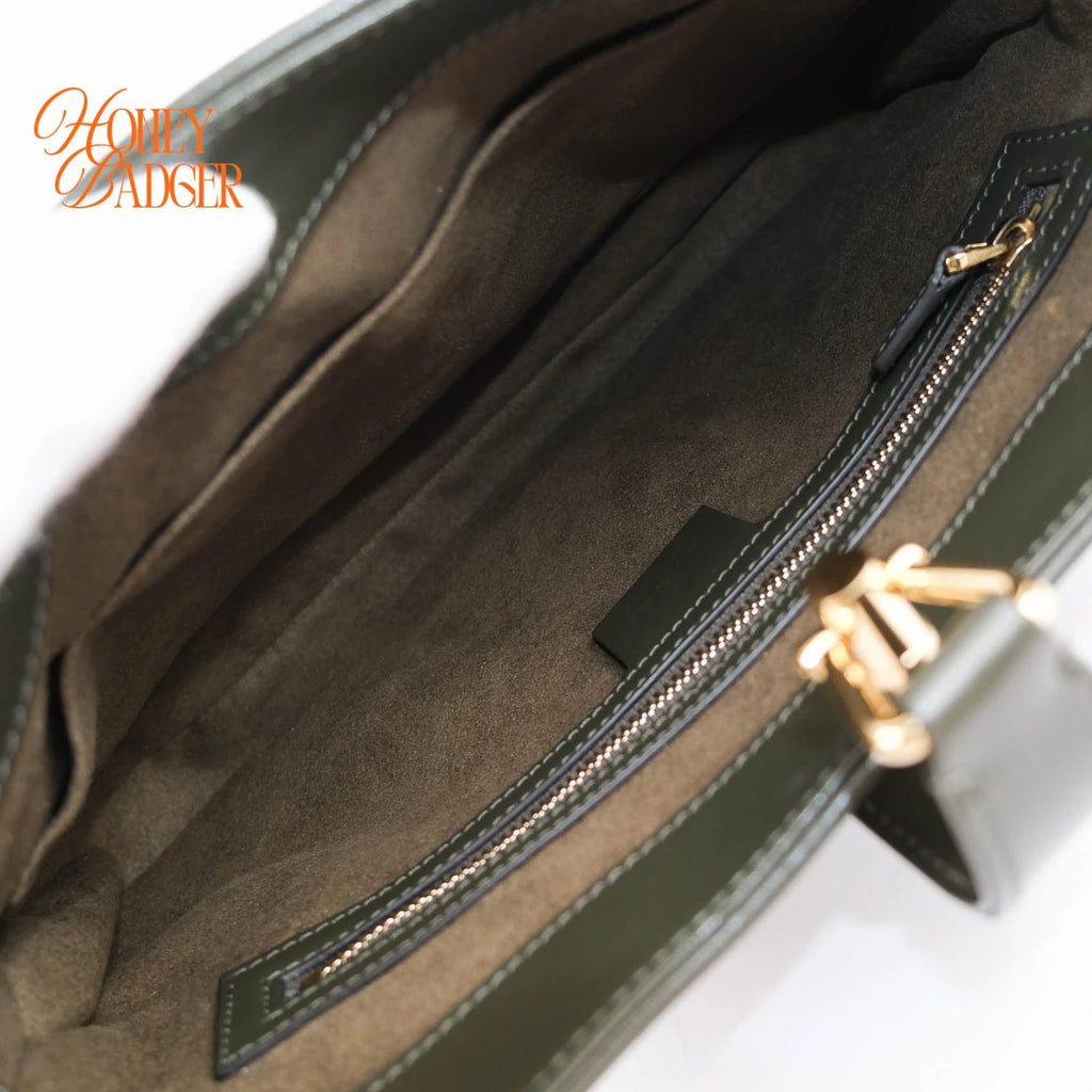 Gucci Jackie 1961 Medium in olive suede, Grade S condition