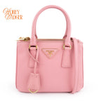 Prada Galleria Small Sakura Pink Saffiano Leather 2Way Bag Rank A