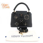 Louis Vuitton Capucines MM Black Leather Gold Hardware Grade A
