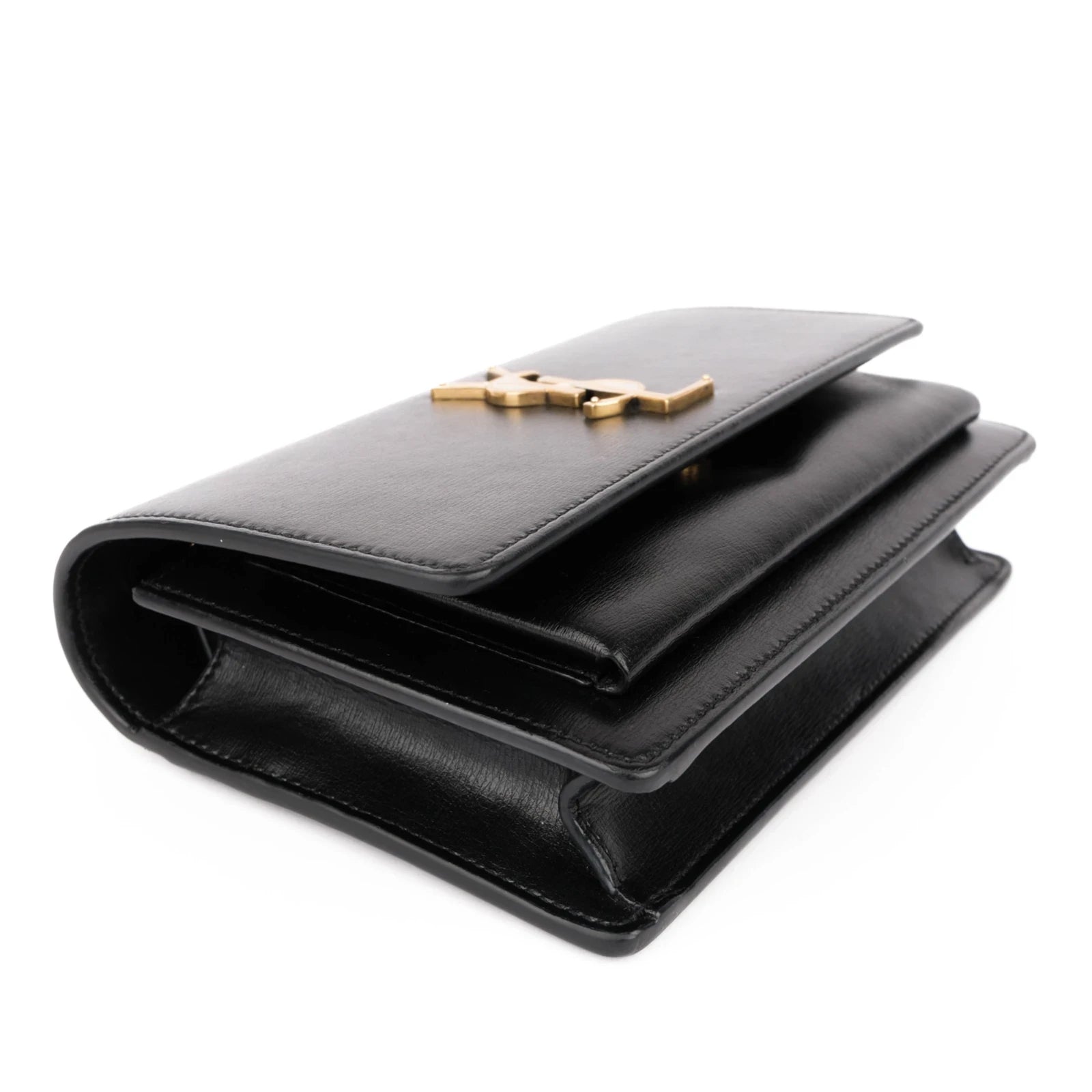 Saint Laurent Sunset Small Leather Black Gold Hardware Rank A