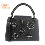 Louis Vuitton Capucines MM Black Leather Gold Hardware Grade A