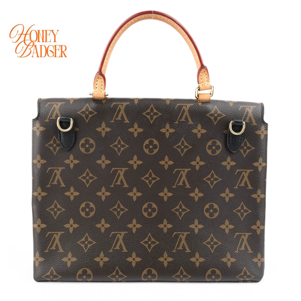 Louis Vuitton Marignan Monogram Canvas Noir Leather Gold Hardware Rank A