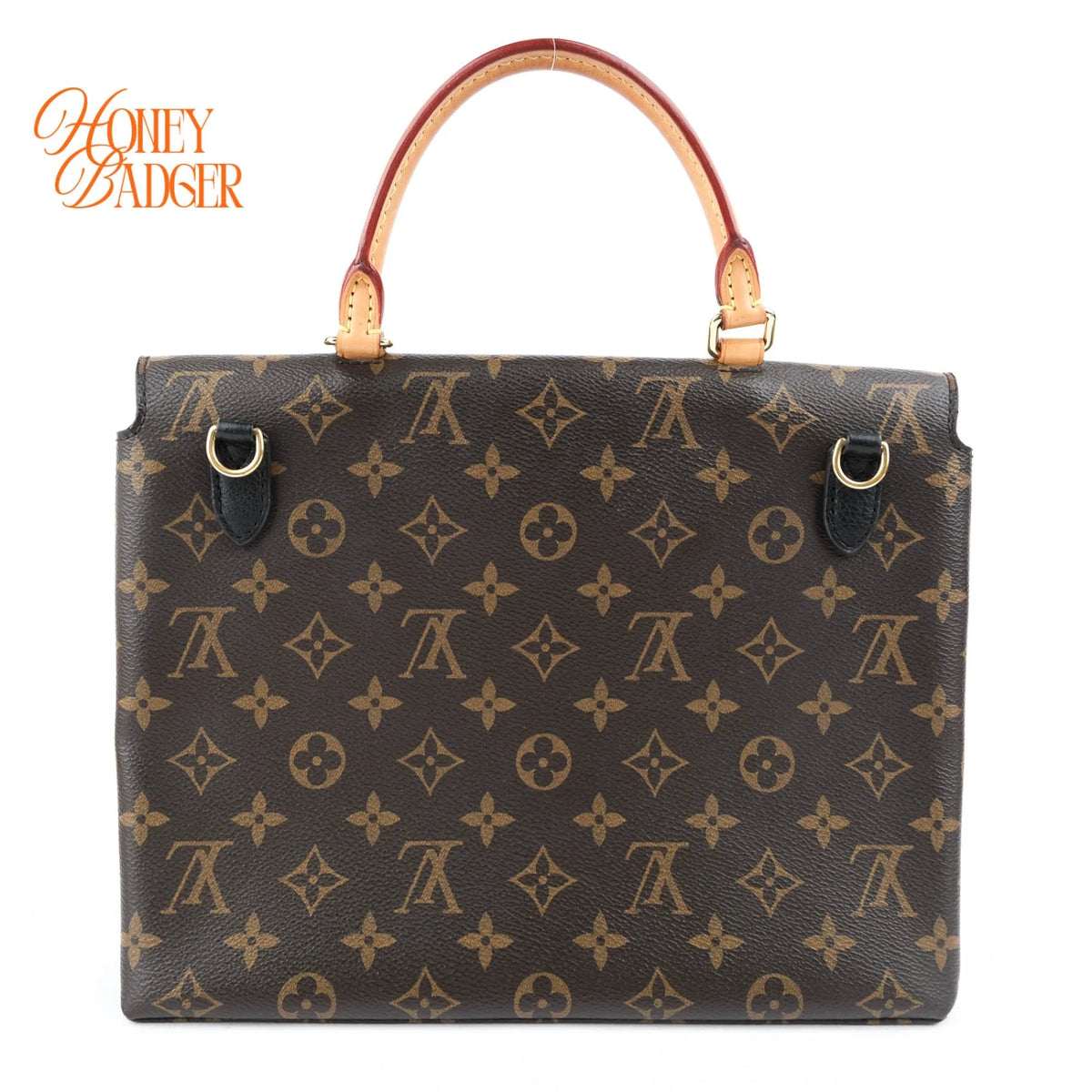 Louis Vuitton Marignan Monogram Canvas Noir Leather Gold Hardware Rank A