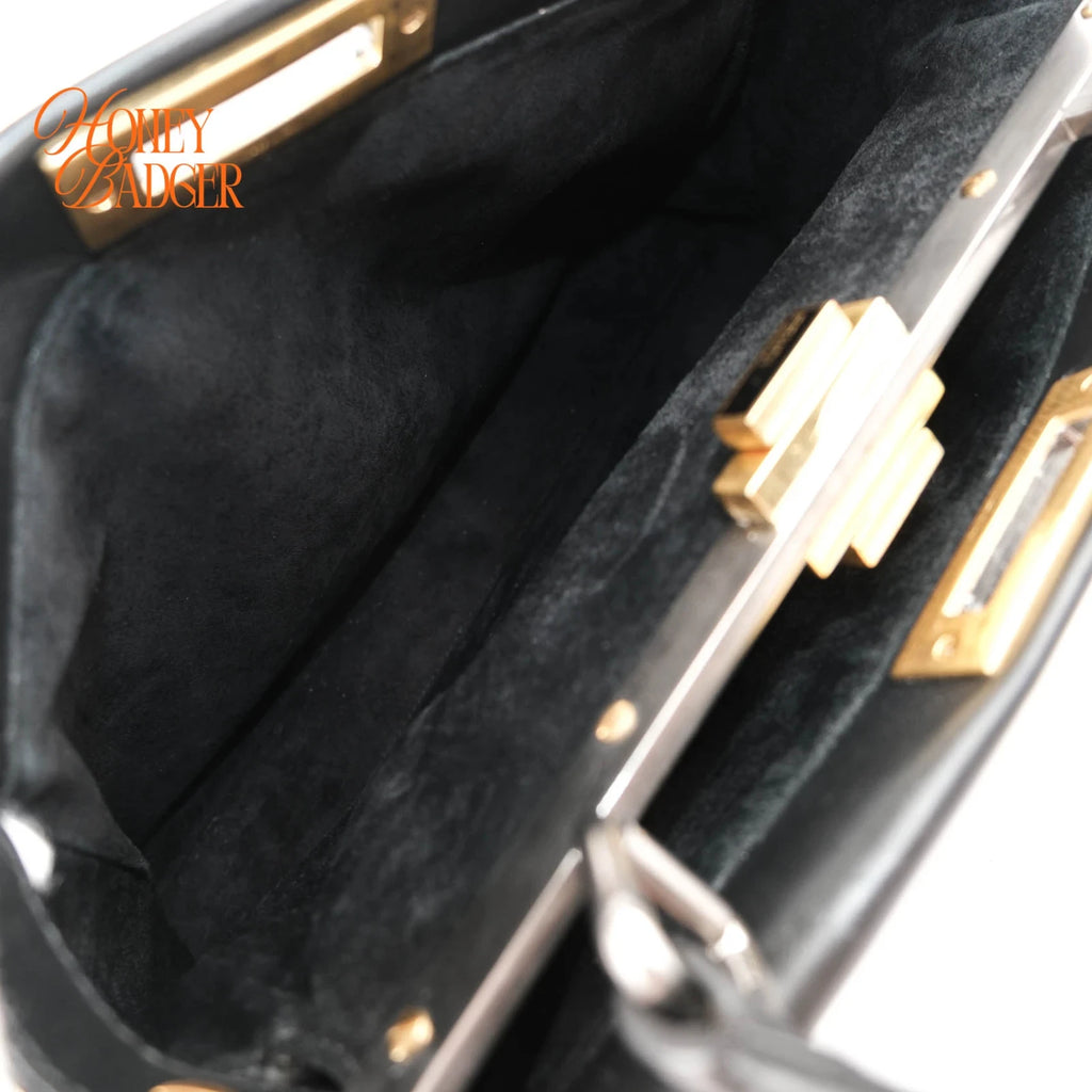 Fendi Peekaboo Medium Smooth Leather Black Rank A