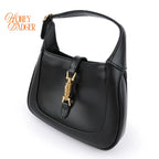 Gucci Jackie 1961 Mini Shoulder Bag Black Leather Gold Hardware 2WAY Bag