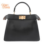 Fendi Peekaboo ISeeU Small Smooth Leather Black Gold Hardware Rank A