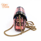 Gucci GG Marmont Mini Tweed Multicolor Chain Bag G3461 Rank A