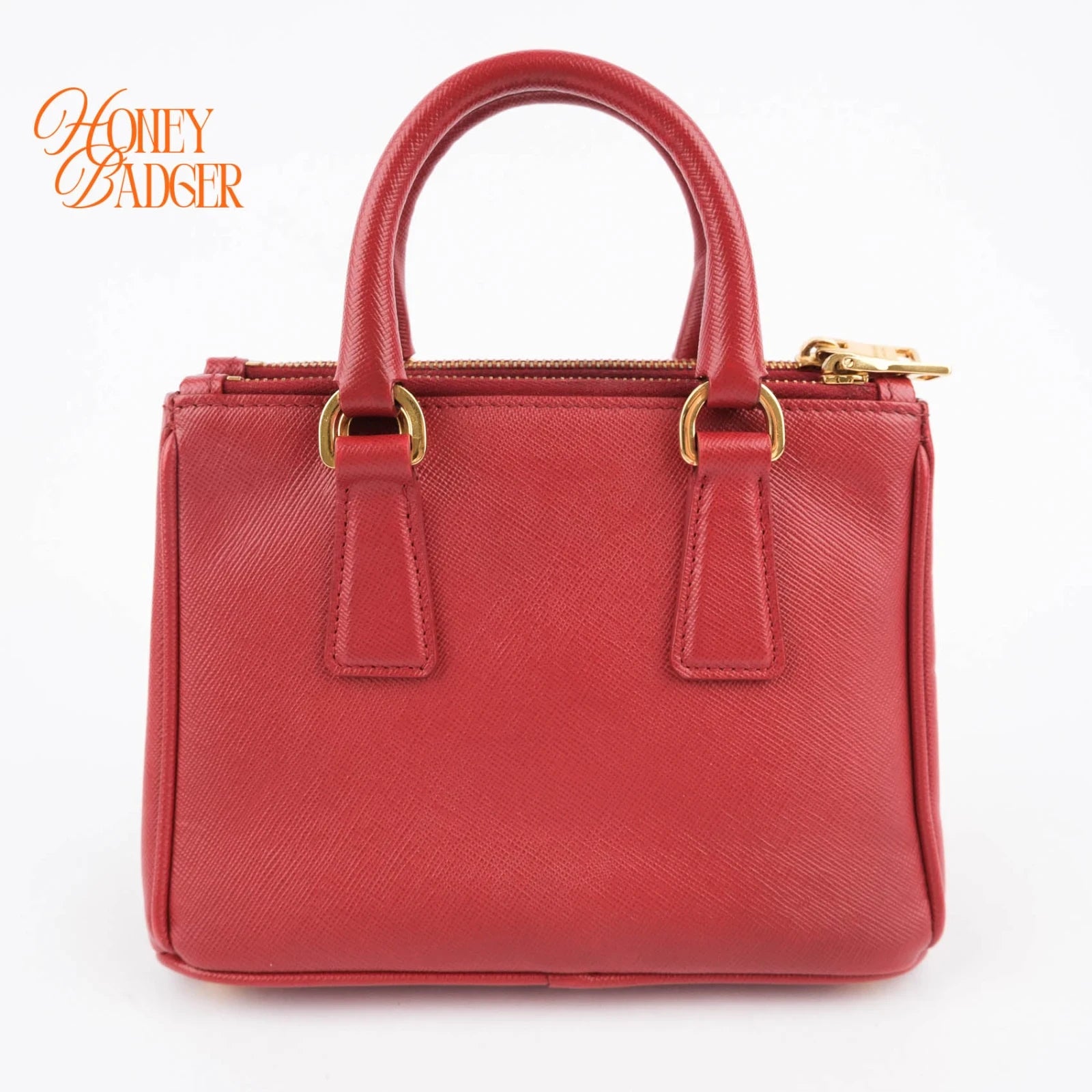 Prada Galleria Mini Red Saffiano Leather Grade A