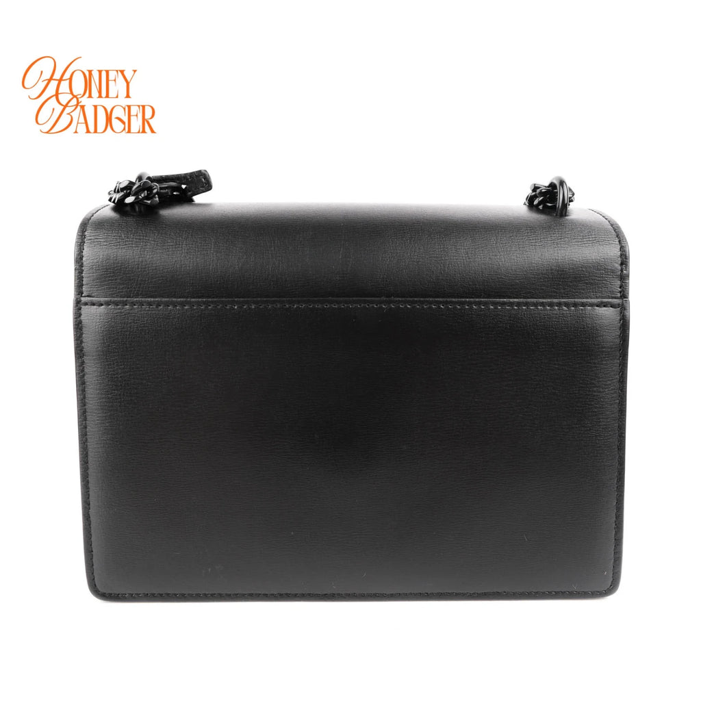 Saint Laurent Sunset Medium Smooth Leather Black Black Hardware Rank A