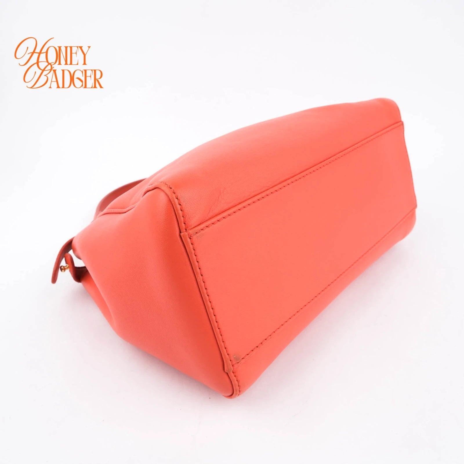 Fendi Peekaboo Mini Smooth Leather Orange Rank A