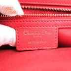 Dior Soft Shopping Tote Cannage Lambskin Red Gold Hardware Rank AB