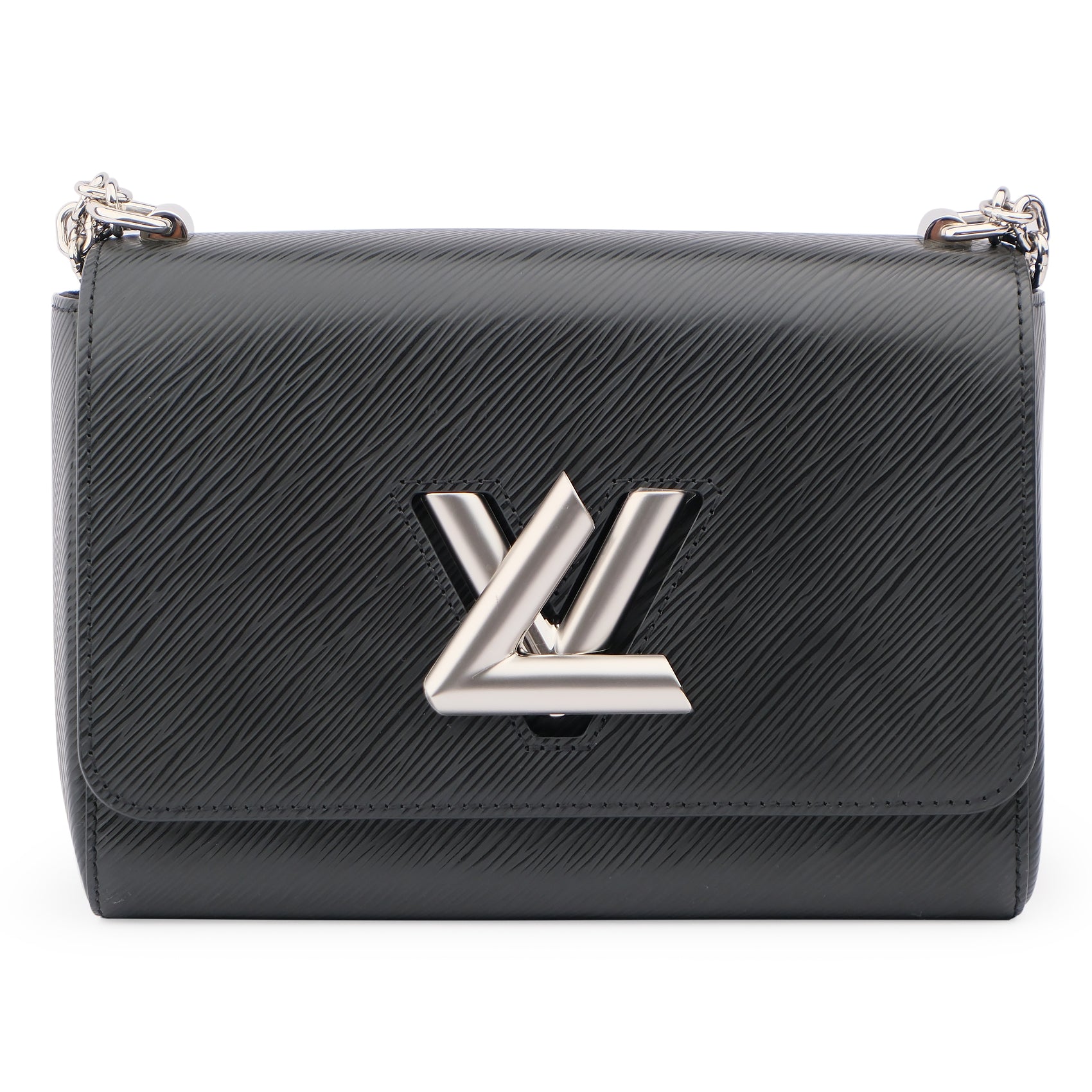 Louis Vuitton Twist MM M50282 Epi Leather Black Silver Hardware Shoulder Bag