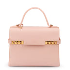 Delvaux Tempete MM Leather 2 Way Handbag Pink Mirror Included