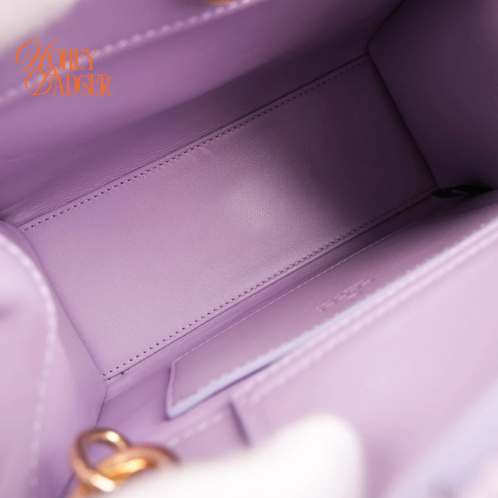 Gucci Diana Mini Purple Patent Bamboo Grade S