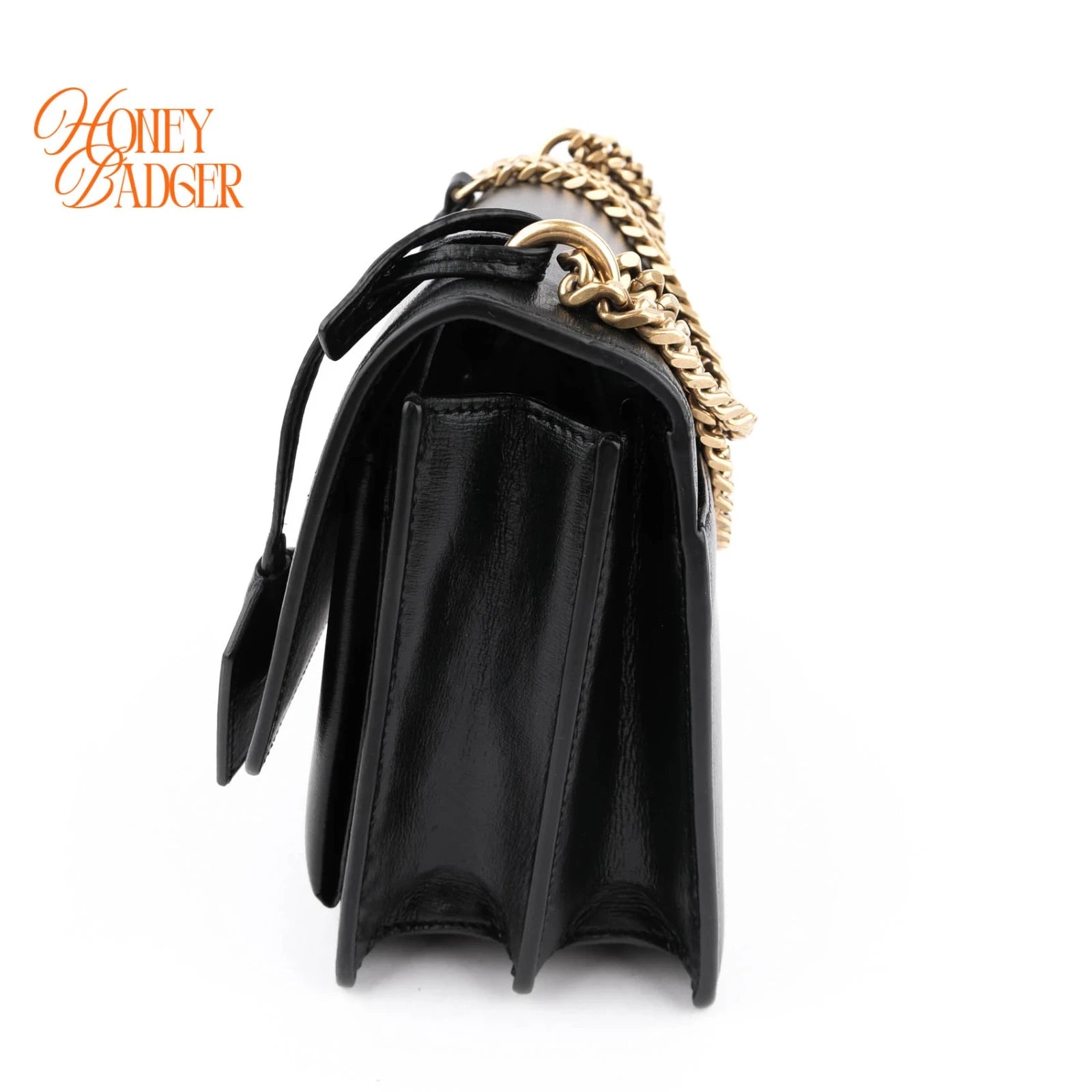 Saint Laurent Sunset Medium Leather Black Rank A