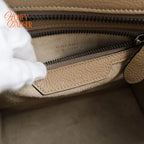 Celine Luggage Mini Beige Grained Calfskin 2Way Bag Rank A